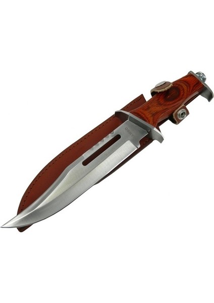 111 Rambo Bıçağı 32 cm - Ahşap Metal Saplı, Perçinli