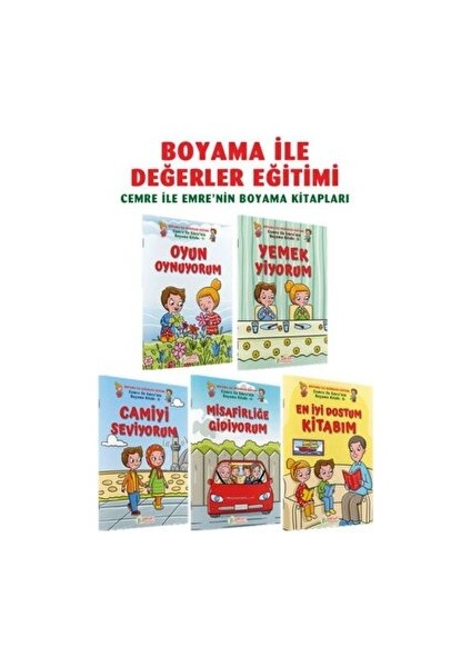 Cemre ile Emre'nin Boyama Kitapları (5 Cilt)