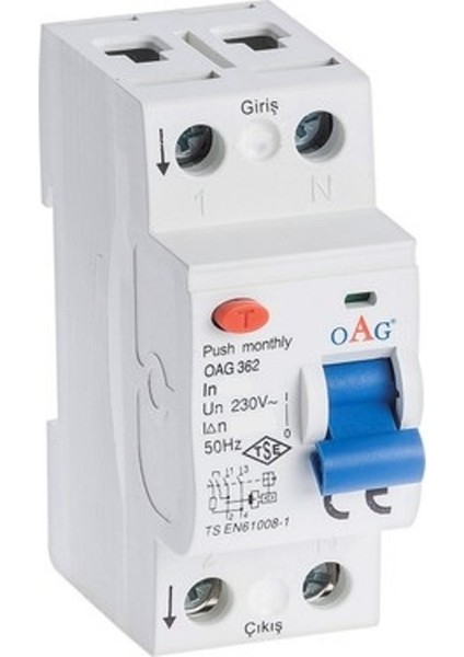 2x40A 300MA Kaçak Akım Koruma Rölesi