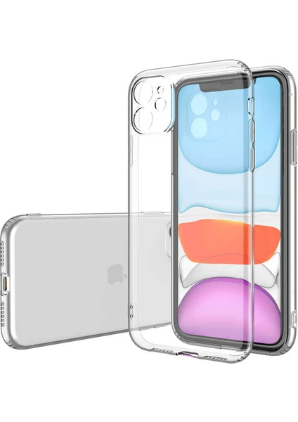 Apple iPhone 11 Kılıf Şeffaf Kamera Korumalı 3D