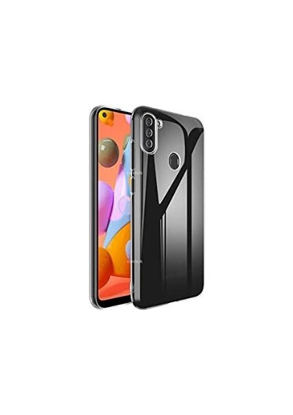 Samsung M11 Kılıf Şeffaf Silikon Kamera Korumalı 3D