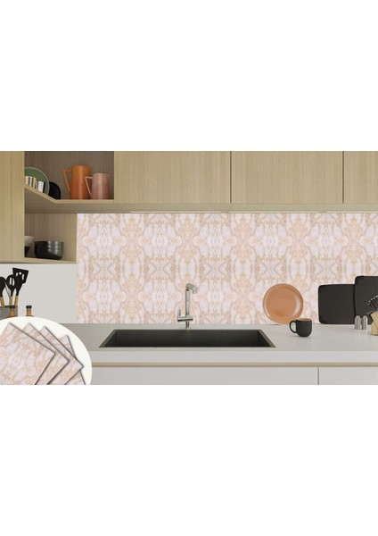 Kendinden Yapışkanlı Zemin Duvar Kaplama Mermer 019 Desenli Pvc Karo 30X30 cm (4 Adet) 0,36 M2