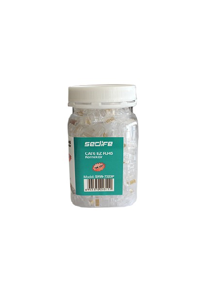 SNW-7020P Cat6 8P8C Çaplı (100 Ad.) RJ45 Konnektör