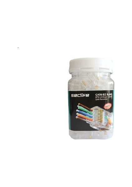 SNW-7025P Cat6 8P8C Çift Sıralı (100 Ad.) RJ45 Konnektör
