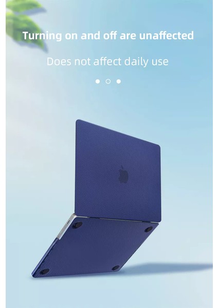 Macbook Air 13 2020 A2337 M1 A2179 A1932 Işlemcili Koruma Karbon Kılıfı Hardcase Kapak MAVİ KARBON fırsatları