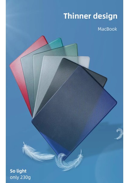 Macbook Air 13 2020 A2337 M1 A2179 A1932 Işlemcili Koruma Karbon Kılıfı Hardcase Kapak MAVİ KARBON indirimleri