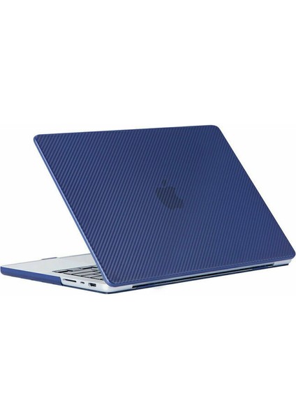 Macbook Pro 13 İNÇ 2020 / 2022 A2338 M1 A2686 M2 İşlemcili Koruma Karbon Kılıfı Hardcase Kapak MAVİ KARBON