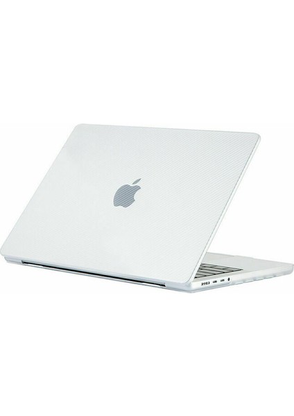 Macbook Pro 14.2 İnç A2442 / A2779 / A992 / A2918 / A3112 / A3185 / A3401 Kasa koruma Karbon kılıf beyaz
