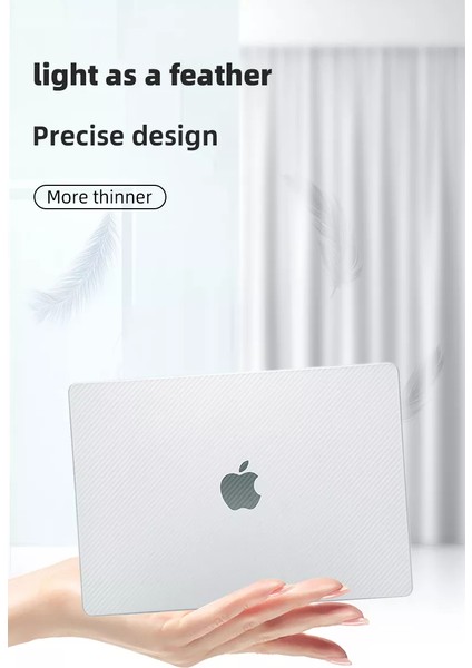Macbook Pro 14.2 İnç A2442 / A2779 / A992 / A2918 / A3112 / A3185 / A3401 Kasa koruma Karbon kılıf beyaz indirimleri
