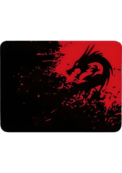 Oyuncu Mouse Pad  Rakoon Siyah Kırmızı Desenli  Oyuncu Mouse Pad 32X24 cm Kaymaz Dikişli 1 Kalite