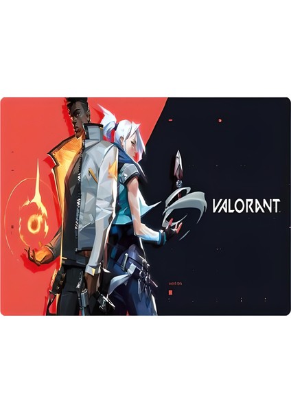 Oyuncu Mouse Pad Valorant Kasırga Kırmızı Oyuncu Mouse Pad 32X24 cm Kaymaz Dikişli 1 Kalite