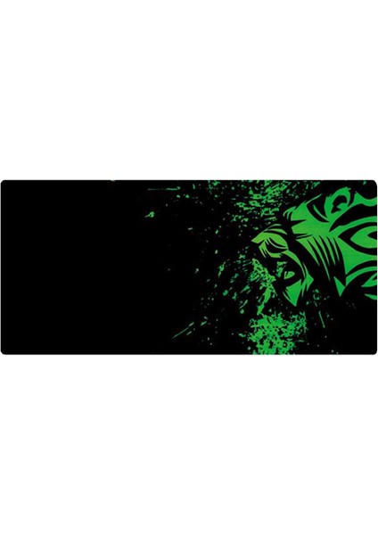 Oyuncu Mausepad  Rakoon Razer Yeşil Desenli  Oyuncu Mouse Pad 70X30 cm Kaymaz Dikişli 1 Kalite