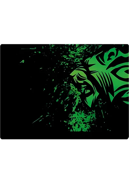 Oyuncu Mausepad  Rakoon Razer Yeşil Desenli  Oyuncu Mouse Pad 32X24 cm Kaymaz Dikişli 1 Kalite