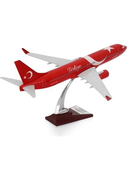 - Maket Uçak - Boeing 737-800 1/100 - Türkiye Özel Tasarımlı Model Uçak, Model E