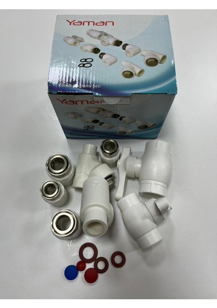 Kombi Montaj Seti Dirsekli Pp 8li Alt Bağlantı Seti