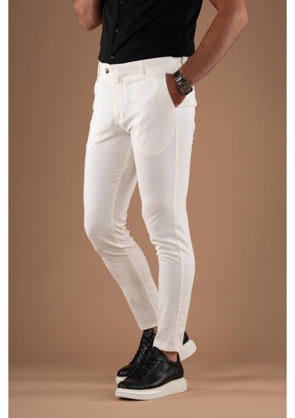 Slimfit Dar Paça Bilekten Astarsız Yazlık Ince Kumaş Erkek Spor Kumaş Pantolon