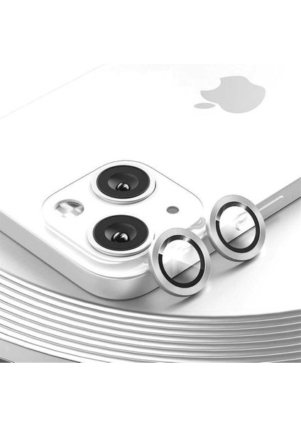 Apple iPhone 13 Mercek Lens Kamera Koruyucu Gri