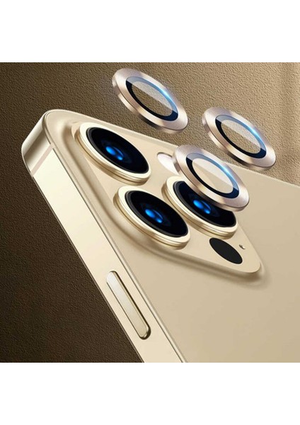 Apple iPhone 13 Pro Max Mercek Lens Kamera Koruyucu Gold fırsatları