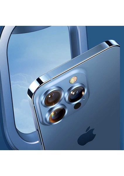 Apple iPhone 13 Pro Mercek Lens Kamera Koruyucu Sierra Mavi modelleri