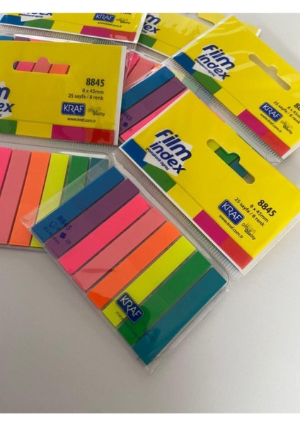 Film Index Plastik Ayraç 8 Renk x 25 Sayfa 8845 5'li Set Fx fiyatları