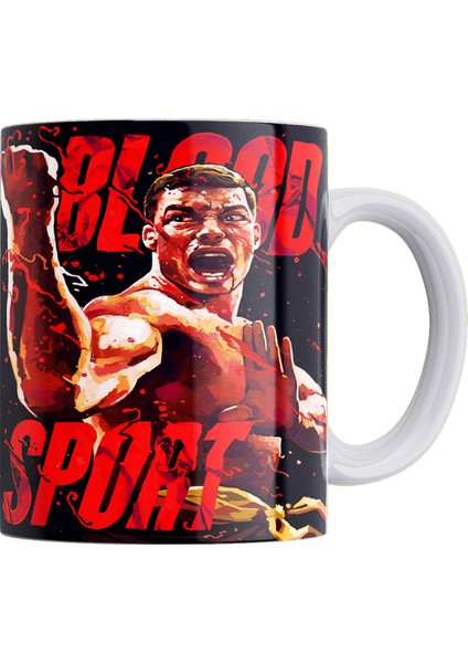 Van Damm Blood Sport Baskılı %100 Porselen Kupa