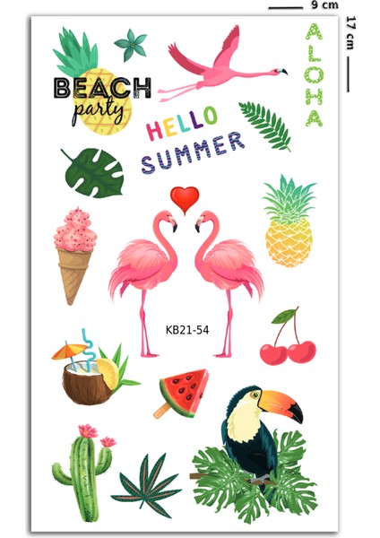 Summertime Flamingo Geçici Dövme