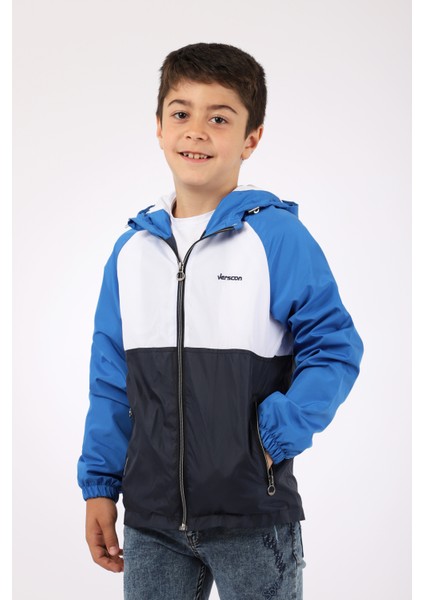 Pina Kids Erkek Çocuk Kapüşonlu Yağmurluk 7-11 Yaş