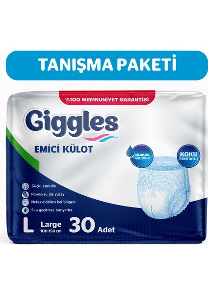 Yetişkin Emici Külot Large 30'lu 1 Paket 30 Adet