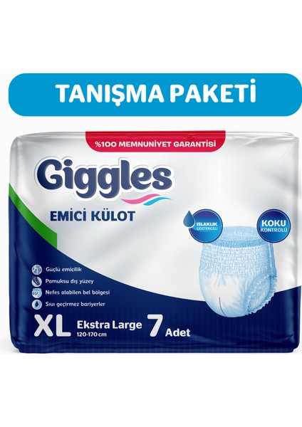 Yetişkin Emici Külot Ekstra Large 7'li 1 Paket 7 Adet
