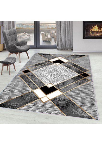 Dijital Baskı Yıkanabilir Kaymaz Taban Salon Halısı RVG0062-SM16