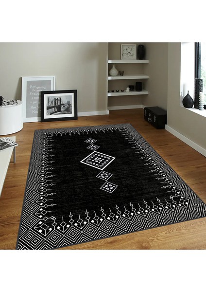 Dijital Baskı Yıkanabilir Kaymaz Taban Salon Halısı RVG0104-SD1108