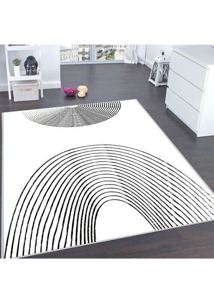 Dijital Baskı Yıkanabilir Kaymaz Taban Salon Halısı RVG0125-SD903