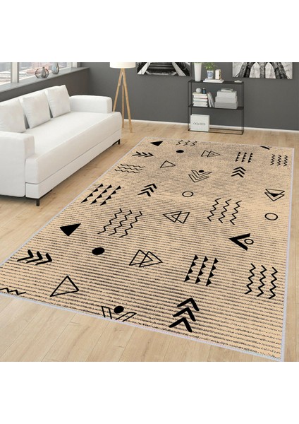 Dijital Baskı Yıkanabilir Kaymaz Taban Salon Halısı RVG0145-SD1153
