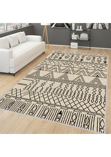 Dijital Baskı Yıkanabilir Kaymaz Taban Salon Halısı RVG0142-SD944