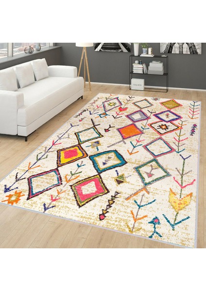Dijital Baskı Yıkanabilir Kaymaz Taban Salon Halısı RVG0146-SD1183