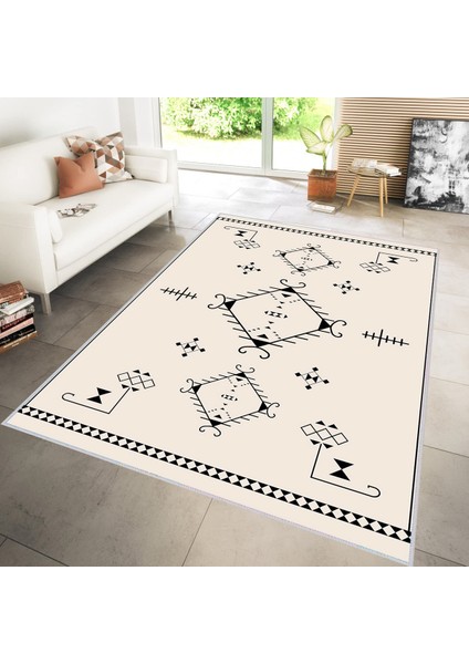 Dijital Baskı Yıkanabilir Kaymaz Taban Salon Halısı RVG0172-SD720