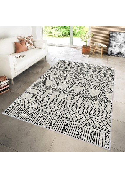 Dijital Baskı Yıkanabilir Kaymaz Taban Salon Halısı RVG0177-SD945