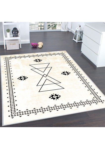 Dijital Baskı Yıkanabilir Kaymaz Taban Salon Halısı RVG0179-SD1033