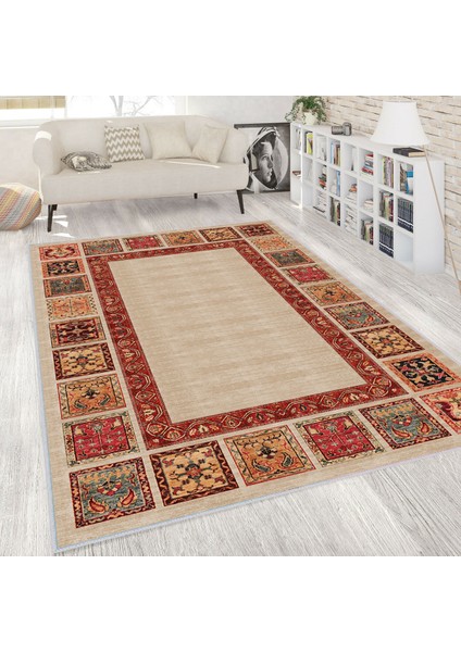 Dijital Baskı Yıkanabilir Kaymaz Taban Salon Halısı RVG0191-SD1184