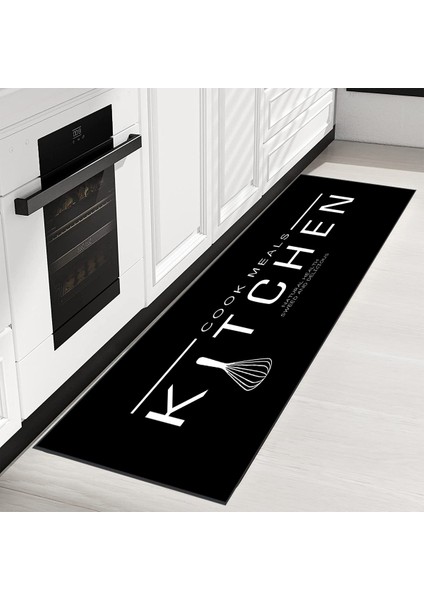 Dijital Baskı Yıkanabilir Kaymaz Taban Mutfak Halısı RVG2052-SD518