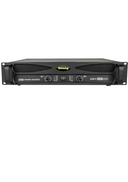 A-3000/S 4 Ohm 2X1350 W Black Seri Power Amfi