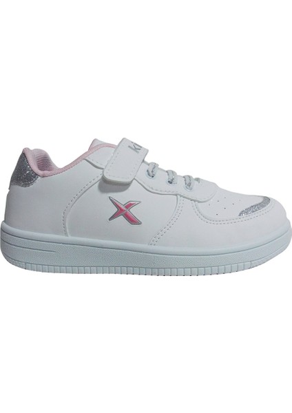 Beyaz Pembe Gümüş Cırtlı Sneakers Spor Ayakkabı fiyatları