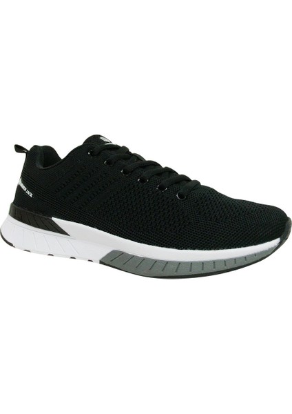 Siyah Beyaz Bağcıklı Sneakers Spor Ayakkabı