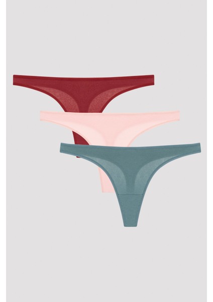 Çok Renkli Perfect 3lü Tanga Külot