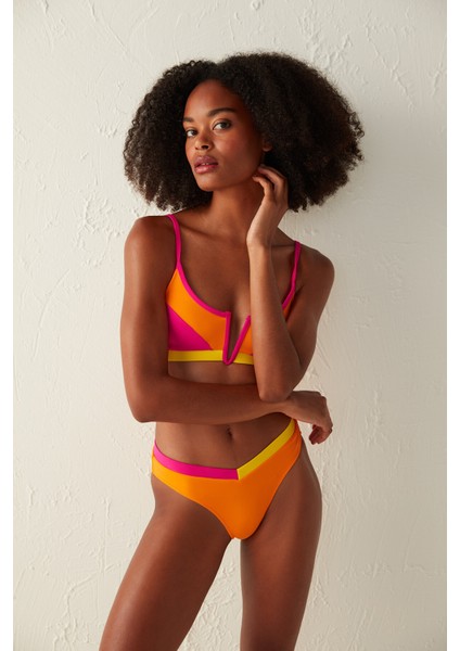 Çok Renkli Santos Bra Bikini Üstü