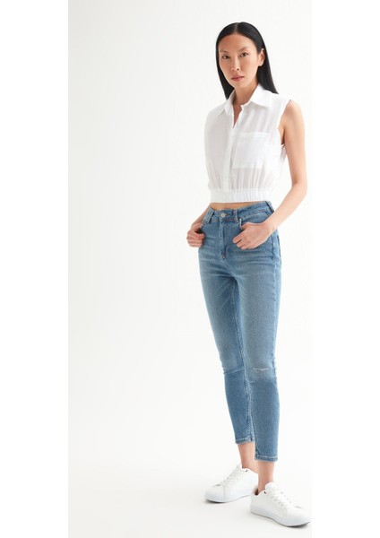 Beli Lastikli Vual Bluz