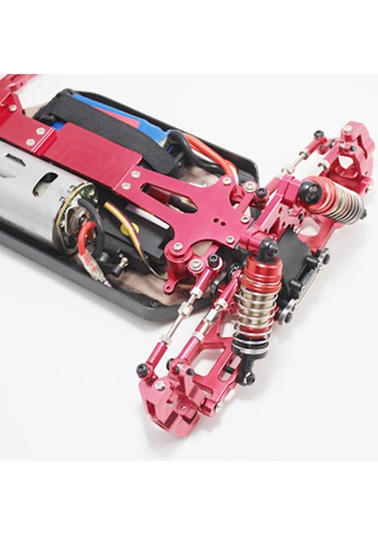 2pcs Metal Direksiyon Kupası Ön Tekerlek Koltuğu Rulmanlı Yükseltme Parçaları Wltoys 144001 1/14 Rc Araba, Kırmızı (Yurt Dışından)