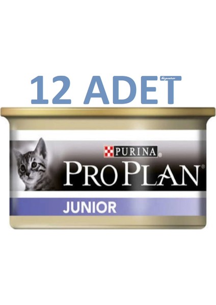 Proplan Junior Kitten Tavuklu Yavru Kedi Yaş Mama Konserve 12 Adet x 85 gr