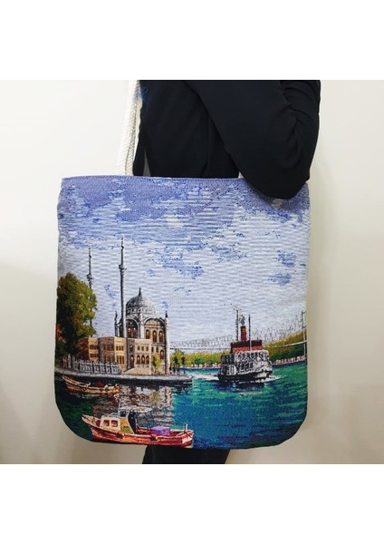 Ortaköy Goblen Dokuma Kumaş Heybe Çanta