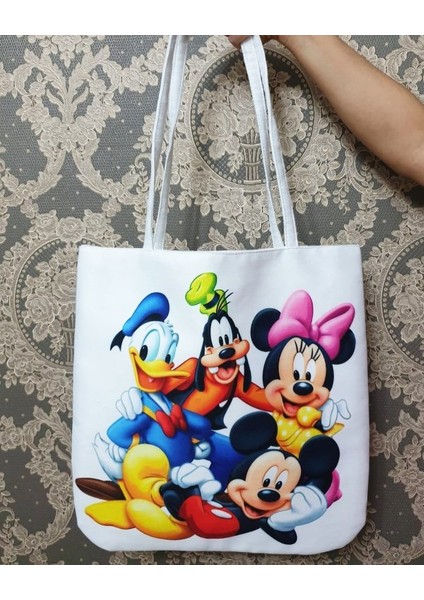 Disney Baskılı Kumaş Heybe Çanta